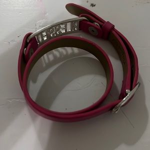 Pink origami owl wrap bracelet